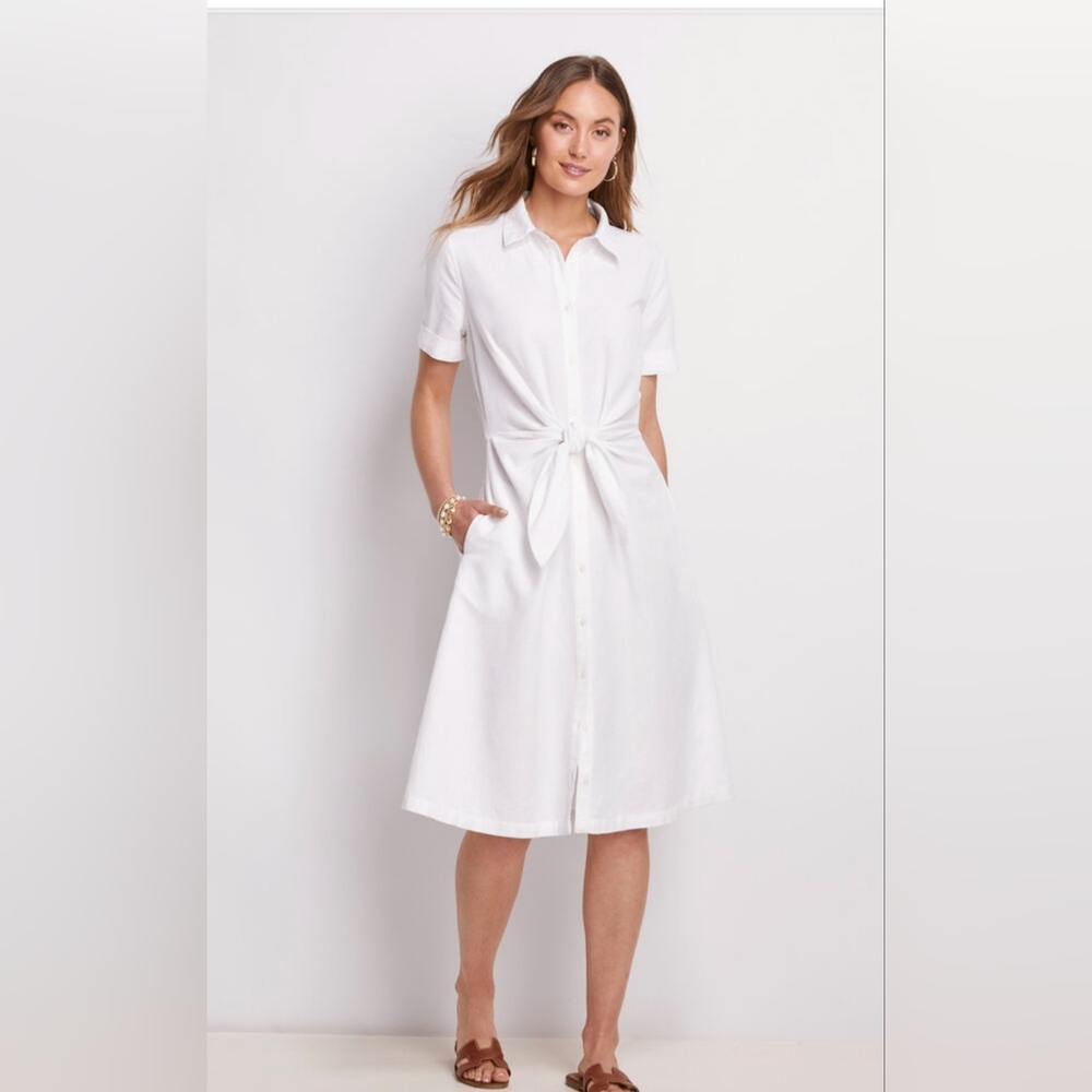 Vineyard Vines Westerly Tie- Front  Linen Dress